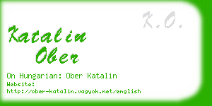 katalin ober business card